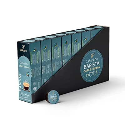 Abbildung von Tchibo Cafissimo Vorratsbox Caffè Crema Barista Kaffeekapseln, 80 Stück (8x10 Kapseln), nachhaltig &amp; fair gehandelt