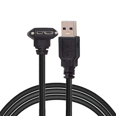 Abbildung von Cablecc Micro USB Datenkabel für Chamäleon Kamera, 90 Grad abgewinkelt, 3 m