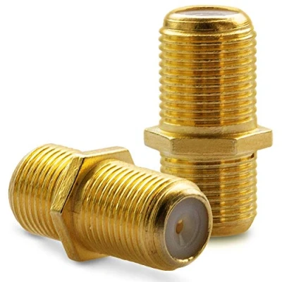 Abbildung von NAmobile F Verbinder Antennen Kabel Verlängerung 2X Sat Buchse Kupplung Koaxial Vergoldet