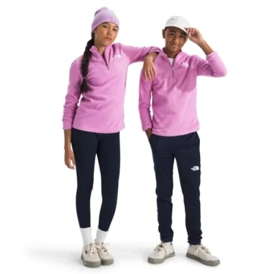 Abbildung von The North Face TEEN Glacier ZIP Unisex Fleecepullover für Kinder, Größe: 116 119, Dragonfruit