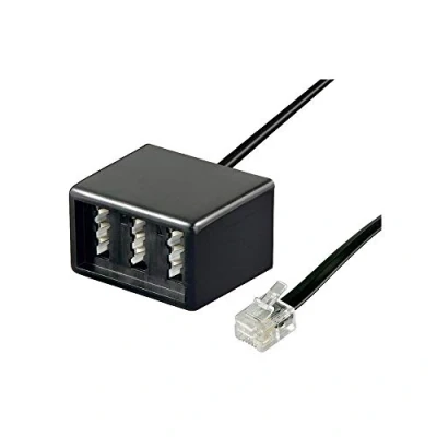 Abbildung von RJ11 TAE Adapter, (lose Ware), Stecker &gt; Buchsen TEL ADAP NFN black