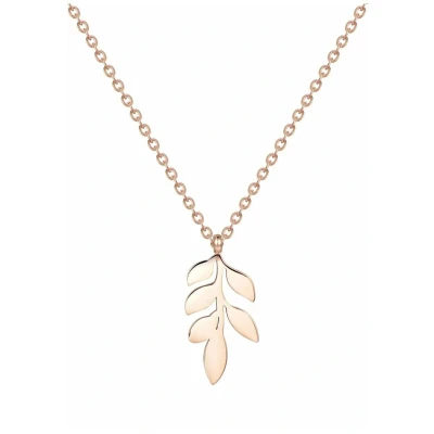 Abbildung von Hey Happiness LEAF Necklace Halskette Rose goldcoloured, Damen, Größe: 46, gold coloured