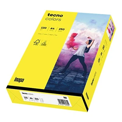 Abbildung von tecno Kopierpapier colors gelb DIN A4 120 g/qm 250 Blatt