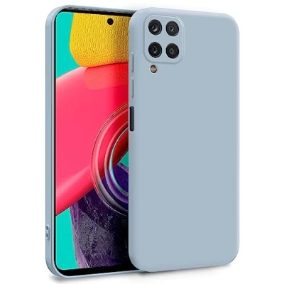 Abbildung von MyGadget Hülle für Samsung Galaxy M53 5G Zweilagige Handyhülle mit Kameraschutz Cover Innenfutter &amp; Silikon außen Hell Blau