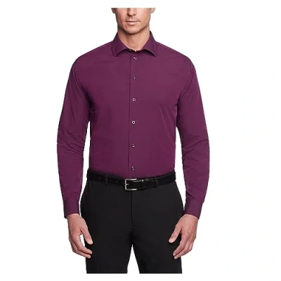 Abbildung von Unlisted by Kenneth Cole Herren Solid Dress Shirts Klassisches Hemd, Himbeere, 38 cm 39 Hals 81 84 Ärmel