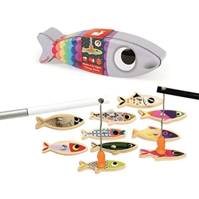 Abbildung von Janod Spiel, Kinderspiel Magnet Angelspiel Sardine, in einer Blechdose