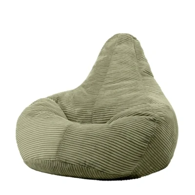 Abbildung von Icon Dalton Sitzsack Cord, Salbeigrün, Gaming Erwachsene mit Füllung, Bean Bag, Cord Sessel, Lounge Stuhl, Schlafzimmer, Wohnzimmer, Wohnzimmer Möbel