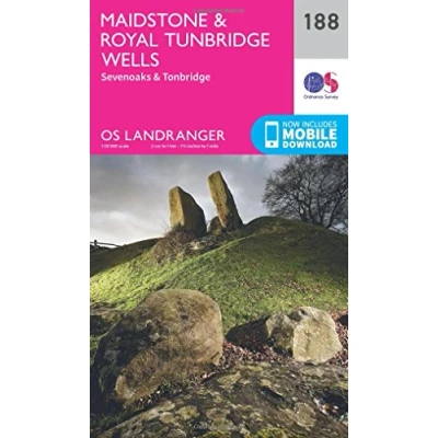 Abbildung von Maidstone &amp; Royal Tunbridge Wells (OS Landranger Map, Band 188)