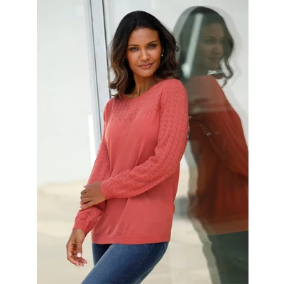Abbildung von Classic Basics Rundhalspullover &quot;Ajour Pullover&quot;