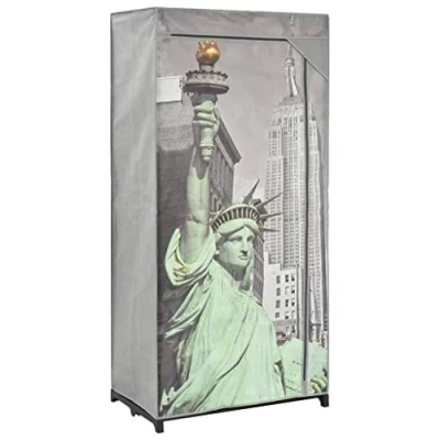 Abbildung von vidaXL Stoffschrank Kleiderschrank 75x45x160 cm New York Stoff