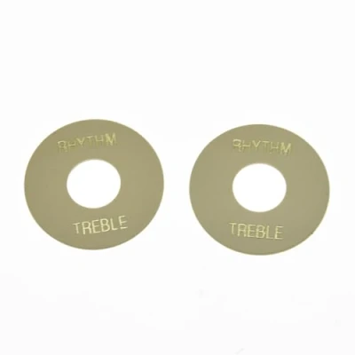Abbildung von kaish 2 Creme W/Gold LP Gitarre Kippschalter Waschmaschine Teller Rhythm Treble Ring für Les Paul