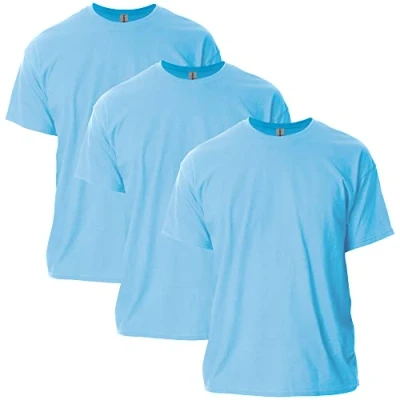 Abbildung von Gildan Unisex Erwachsene Ultra Cotton, Style G2000, Multipack T Shirt, Hellblau (3er Pack), 3XL