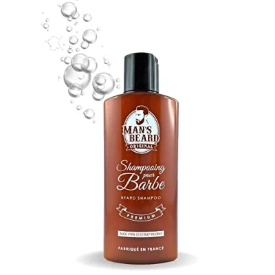 Abbildung von man&#039;s beard, Bartshampoo, Aloe Vera, Fruchtextrakte, Glättend, Schützend, in Frankreich Hergestellt, 150 ml