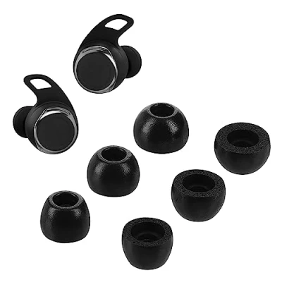 Abbildung von kwmobile 6X Ersatz In Ear Kopfhörer kompatibel mit JBL Reflect Flow Pro 3 Größen Polster Ohrstöpsel Ohrhörer Schwarz