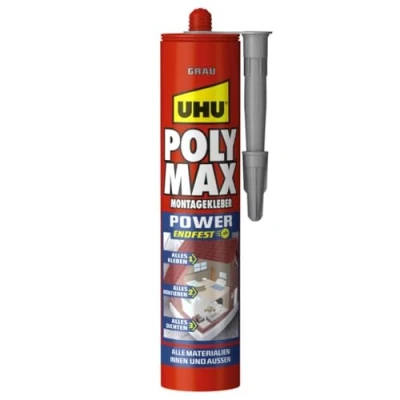 Abbildung von UHU POLY MAX POWER Montagekleber grau, Kartusche 425g