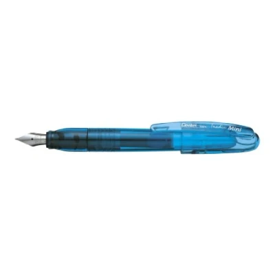 Abbildung von Pentel TRFSS C Füllhalter Tradio Mini mit hochwertiger, formstabiler Iridium Spitze, hellblau transparente