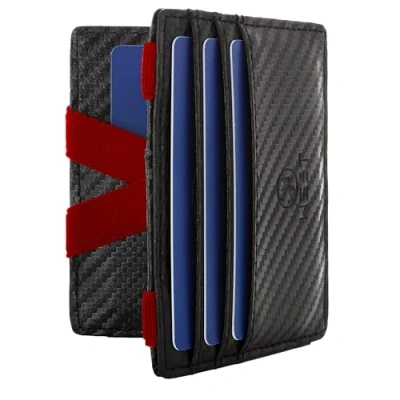 Abbildung von WEST Geldbörse Magic Wallet mit Münzfach + Geschenkverpackung (magische kompakt &amp; klein Trick Geldbörse, extra Starke Geldbänder dünne Münzfach), RFID Schutz