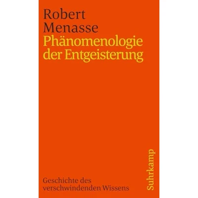 Abbildung von Phänomenologie der Entgeisterung: Geschichte des verschwindenden Wissens (suhrkamp taschenbuch)