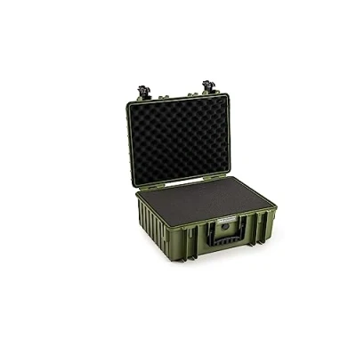 Abbildung von B&amp;W International Transportkoffer Outdoor Typ 6000 Bronze Grün mit Würfelschaum wasserdicht nach IP67 Zertifizierung, staubdicht, bruchsicher und unverwüstlich