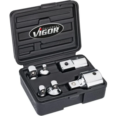 Abbildung von VIGOR V1293 Vergrößerungs / Reduzieradapter Satz, Knarre 6,3 (1/4&quot;), 10 (3/8&quot;), 12,5 (1/2&quot;), 20 (3/4&quot;) 6 Adapter 1