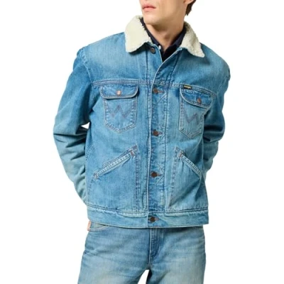 Abbildung von Wrangler Sherpa Jeansjacke, Herren, Größe: Large, Sage wash