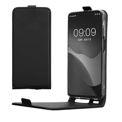 Abbildung von kwmobile Schutzhülle kompatibel mit Samsung Galaxy A15 5G Hülle Handy Flip Case Handyhülle Schwarz