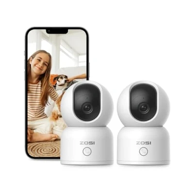 Abbildung von ZOSI 2K/3MP WLAN Überwachungskamera Innen, Babyphone mit Kamera, 2,4/5 GHz, 2 Wege Audio, KI Personenerkennung &amp; Verfolgung, One Touch Call, Stück C518