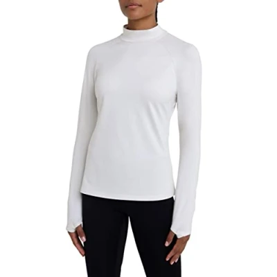 Abbildung von TCA Damen SuperThermal Performance und Kompressions Laufoberteil, Training Baselayer mit Stehkragen Weiss, XL