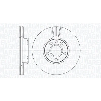 Abbildung von MAGNETI MARELLI Bremsscheibe VOLKSWAGEN: Transporter 4 Bus, Kastenwagen, Sharan I, FORD: Galaxy Mk1 MPV, SEAT: Alhambra I 361302040320
