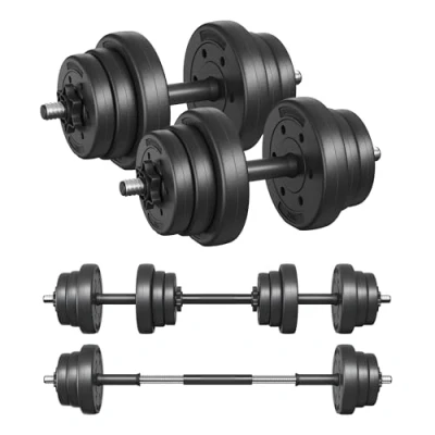 Abbildung von SONGMICS Hantel Set, 2 in 1 Kurzhantel, 2x10/15 kg, für Zuhause, Paar