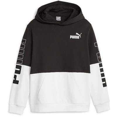 Abbildung von PUMA Jungen Power Colorblock Hoodie FL B Sweat, Schwarz, 128