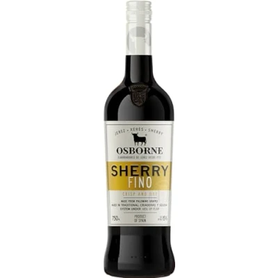 Abbildung von Osborne Sherry Fino Hochwertiger, trockener Sherry, hergestellt nach dem Solera Verfahren aus Andalusien in Spanien mit 15% vol. (1 x 0,75l)