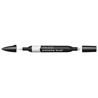 Abbildung von Winsor &amp; Newton 0204160 BrushMarker (Für Zeichnungen, Kalligraphie, Design und Layouts, streifenfreies Zeichnen mit Keil Pinselspitze) kalt grau 2