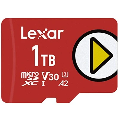 Abbildung von Lexar PLAY Micro SD Karte 1TB, microSDXC UHS I Karte, Bis zu 160MB/s R/100MB/s W microSD U3, V30, A2, C10 Speicherkarte Kompatibel mit Switch/Smartphone/Handy/Tablet(LMSPLAY001T BNNAG)