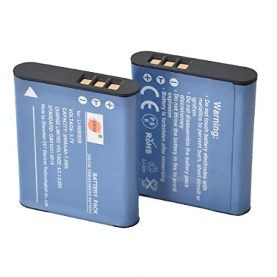 Abbildung von DSTE 2 Stück Ersatzakku Set LI 90B Batterie kompatibel mit Olympus SH 1 50 iHS 60 SP 100 Tough TG