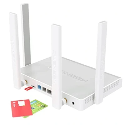 Abbildung von Keenetic Hero 4G+ AX1800 Mesh WLAN 6 Modem Router mit einem 4 Port Gigabit Smart Switch und USB 3.0