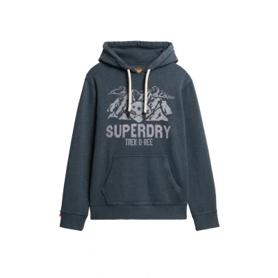 Abbildung von Superdry LOFI Outdoor MONO Kapuzenpullover, Herren, Größe: XXL, Eclipse navy marl