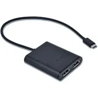 Abbildung von i tec USB C auf Dual Display Port Video Adapter 4K HD