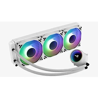 Abbildung von AeroCool MIRAGEL360W, CPU Flüssigkeitskühlung, 3xLüfter 12cm ARGB, TDP 550W, Weiß
