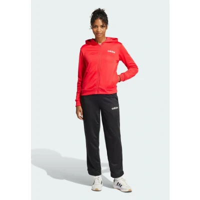 Abbildung von adidas Sportswear Essentials Linear SET Trainingsanzug, Damen, Größe: XXS, Pure ruby