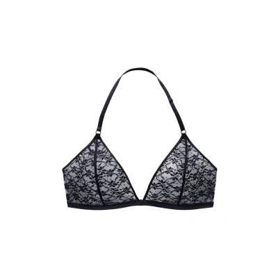 Abbildung von Vivance Bralette BH, in zierlicher Triangel Schnittform mit Neckholder Trägern, Dessous