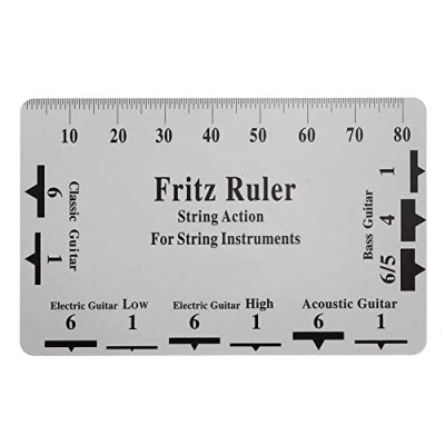 Abbildung von AMZLORD Fritz Ruler Guitar String Action Gauge Pitch Card Luthier Tool
