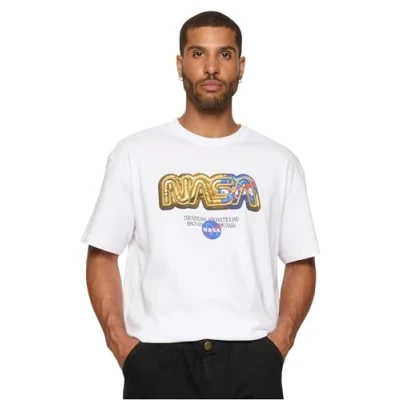Abbildung von Mister Tee Unisex MT2739 Nasa HQ Oversize T Shirt, White, XS