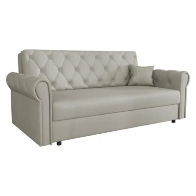 Abbildung von Mirjan24 Sofa Viva Roma IV mit Schlaffunktion, 4 Sitzer Polstersofa Bettkasten inkl. Kissen, Schlafsofa, Bettsofa, Sofagarnitur, Farbauswahl, Wohnlandschaft (Paros 02)