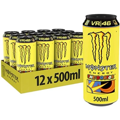 Abbildung von Monster Energy The Doctor koffeinhaltiger Drink mit prickelndem Zitronen Geschmack im praktischen Einweg Dosen (12 x 500 ml)