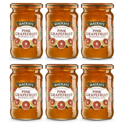 Abbildung von Mackays Pink Grapefruit Marmalade Grapefruitmarmelade 6x 340g importiert von Shestore24