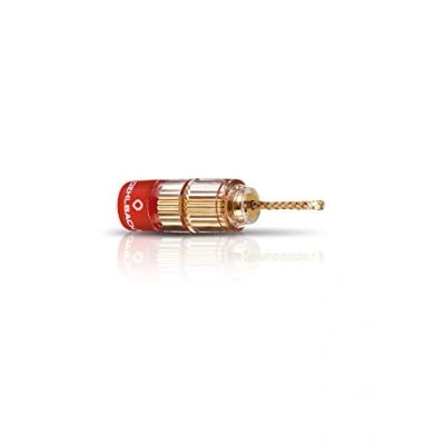 Abbildung von Oehlbach Solution Banana Flex Flexible Bananenstecker für Kabel bis 6mm² Perfekt zur Verjüngung größerer Querschnitte 4 Stück Gold