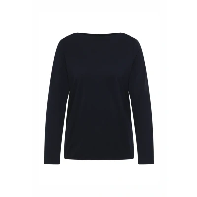 Abbildung von Cecil IN UNI Langarmshirt, Damen, Größe: XS, Blau