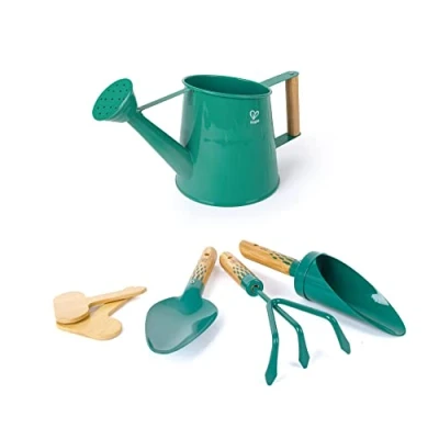 Abbildung von Hape Kinder Gartenset Nature Fun Gartenwerkzeug Set, (6 tlg), mit Gießkanne, Kelle, Harke und Schaufel ab 4 Jahre