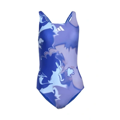 Abbildung von adidas Performance DYED Graphic Vback Badeanzug, Damen, Größe: 30, Semi lucid blue white